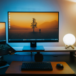 Bureau avec ordinateur - pc portable et smartphone - Exact Online Automatisation - comptabilité automatisée